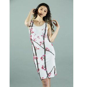 Long Bodycon Dress - Cherry Tree Blossoms